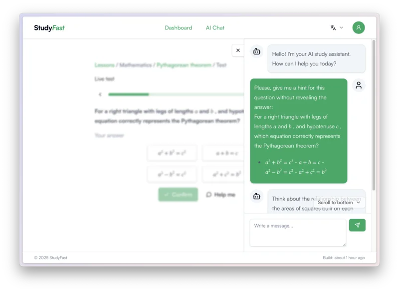 StudyFast AI Chatbot